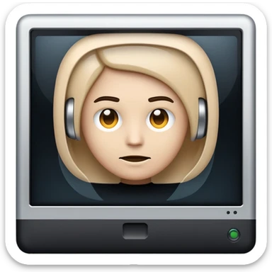 Emoji-style character with a neutral techy face, looking at two floating browser windows, modern vector design, serious expression, dark mode theme, clean lines, futuristic feel — not cute, not silly sticker