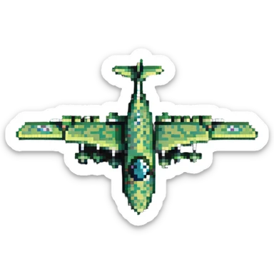 bomber aircraft that looks like a crocodile sticker
