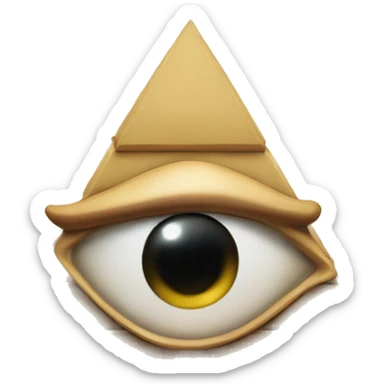 pyramid with one eye sticker