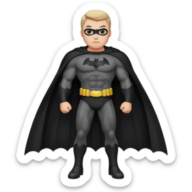 caucasian batman full body sticker