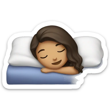 Brunette girl sleeping sticker