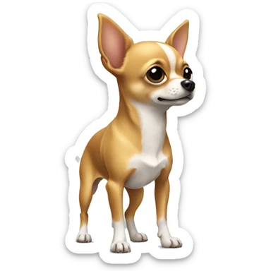 Chihuahua dog standing side profile sticker
