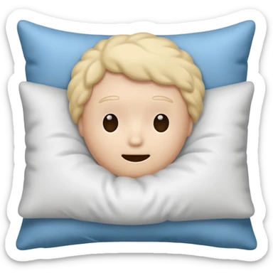 cartoon head buried in pillow sticker