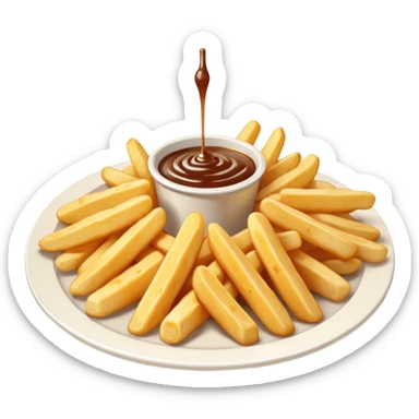 white cheese curds with gravy on fries in a white plate sticker