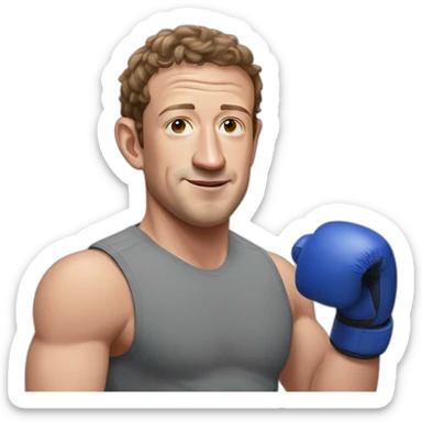 mark zuckerberg mma fighter sticker
