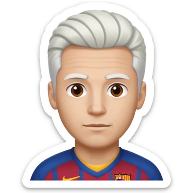araujo футболист с белыми волосами  в футболке барселоны sticker