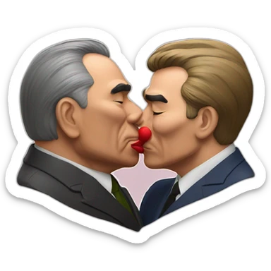 brezhnev kisses spiderman sticker