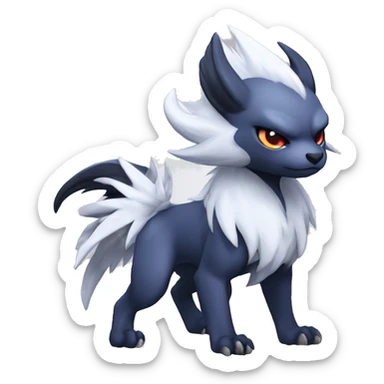 Edgy Cool Kawaii Baby Chibi Nargacuga-Absol-Pokémon Full Body Detailed High Quality sticker