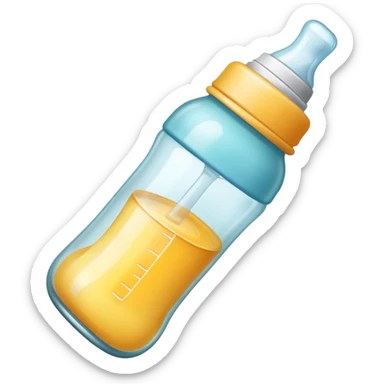 Baby bottle lean sticker