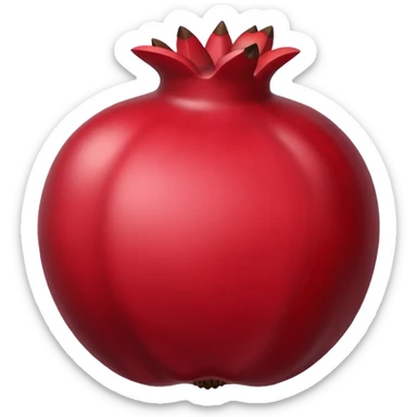 Outline of pomegranate in black color sticker