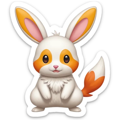 Plusle-Bunnelby-fusion, full body sticker