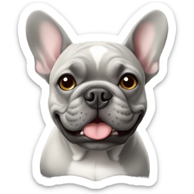 Grey French bulldog  sticker