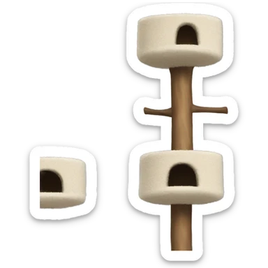 Cat tree tower fluffy realistic sticker