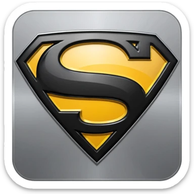 Superman Symbol Man of Steel black sticker