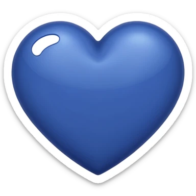 Heart color indigo sticker