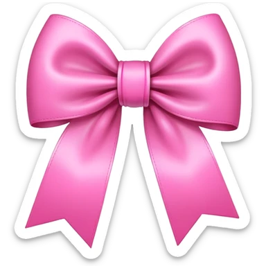 pink bow sticker