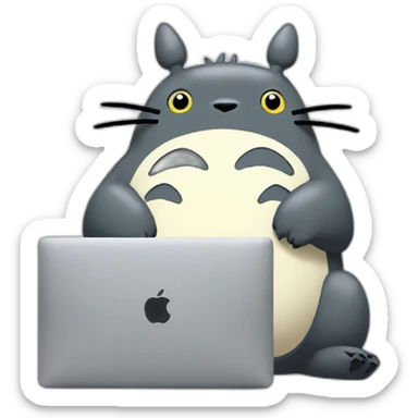 totoro-with-macbook sticker