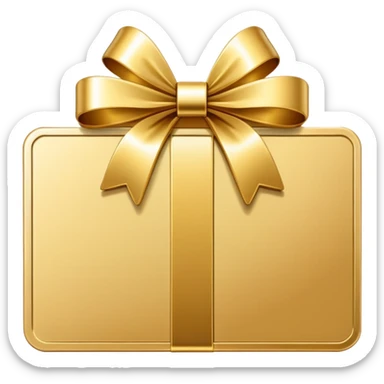Shiny golden premium gift card sticker