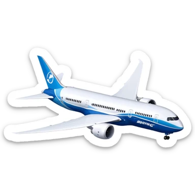 Boeing 787 Dreamliner - Boeing (Model Year: 2022) (Iconic colour: White with blue) sticker