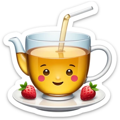 drinking afternoon tea sticker