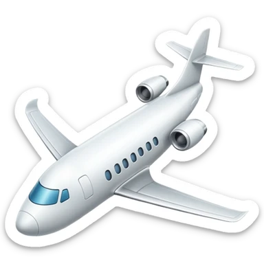 airplane white sticker