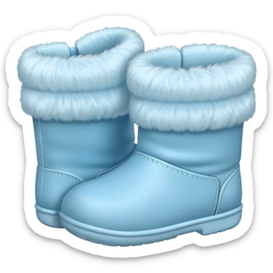 pastel blue baby boots sticker