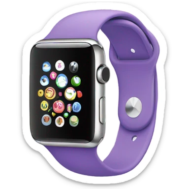 Apple Watch purple sticker