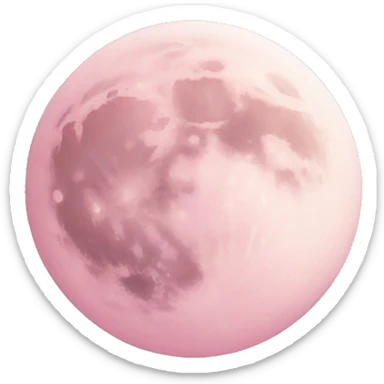 pastel pink moon sticker