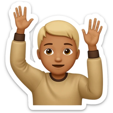 Emoji doing a 🙂‍↕️ and a dab at the same time sticker