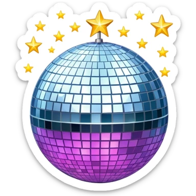 Disco ball with stars for 'Everybody' by Backstreet Boys sticker