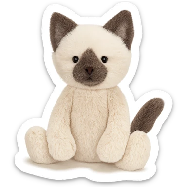 cute ragdoll kitten jellycat plushie sticker