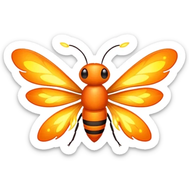 Firefly with fire wings sticker