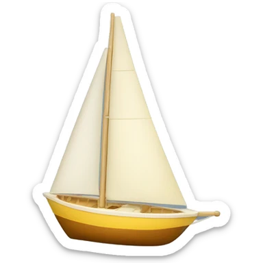 sail boat on butter stick sticker