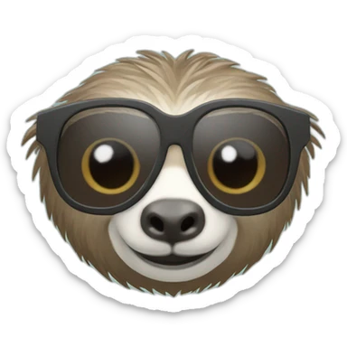 sloth zone glasses sticker