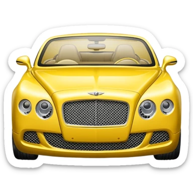 Yellow Bentley sticker