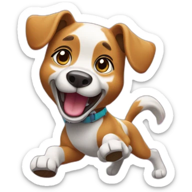 Un chien qui dance la zumba  sticker