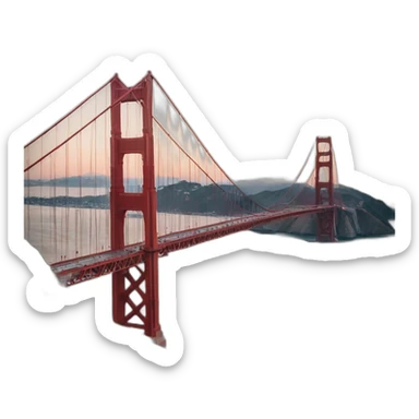 golden gate bridge sf sticker
