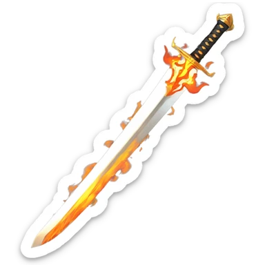 Rengoku sword hilt flames sticker