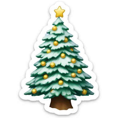 Snowy Christmas tree sticker