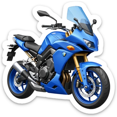 Hazme un emoji de una mt09 azul sticker