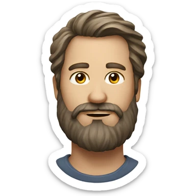 realistic portrait of bearded man sticker