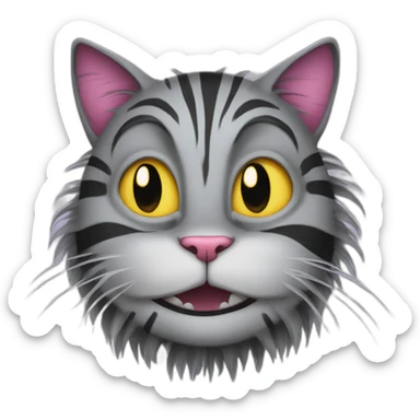 cheshire-cat-dreads sticker