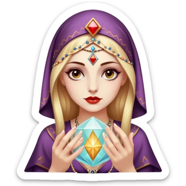 Vintage fortune teller sticker