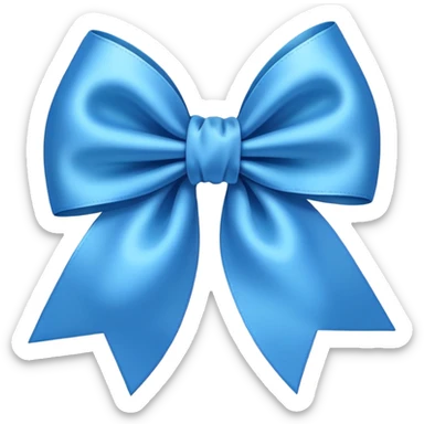 Blue bow skinny sticker