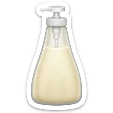 milk based sauce in a pumping sauce bottle sticker