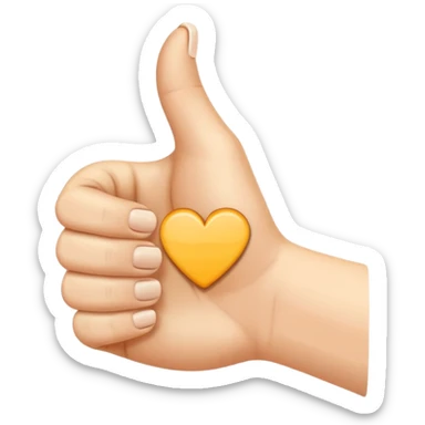 kciuk w górę z wystawionym dodatkowo palcem wskazującym  sticker