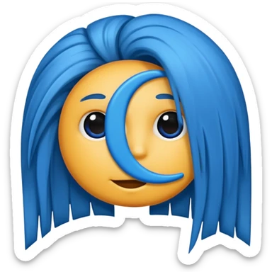 Letter o Blue With Hair With the letter H, which is greater, the same thing sticker