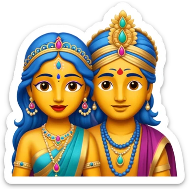 create radha krishna emoji sticker