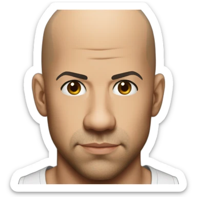 actor vin diesel serious sticker