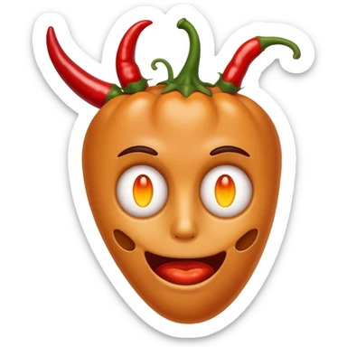 And emoji dead face with them chili no themself sticker